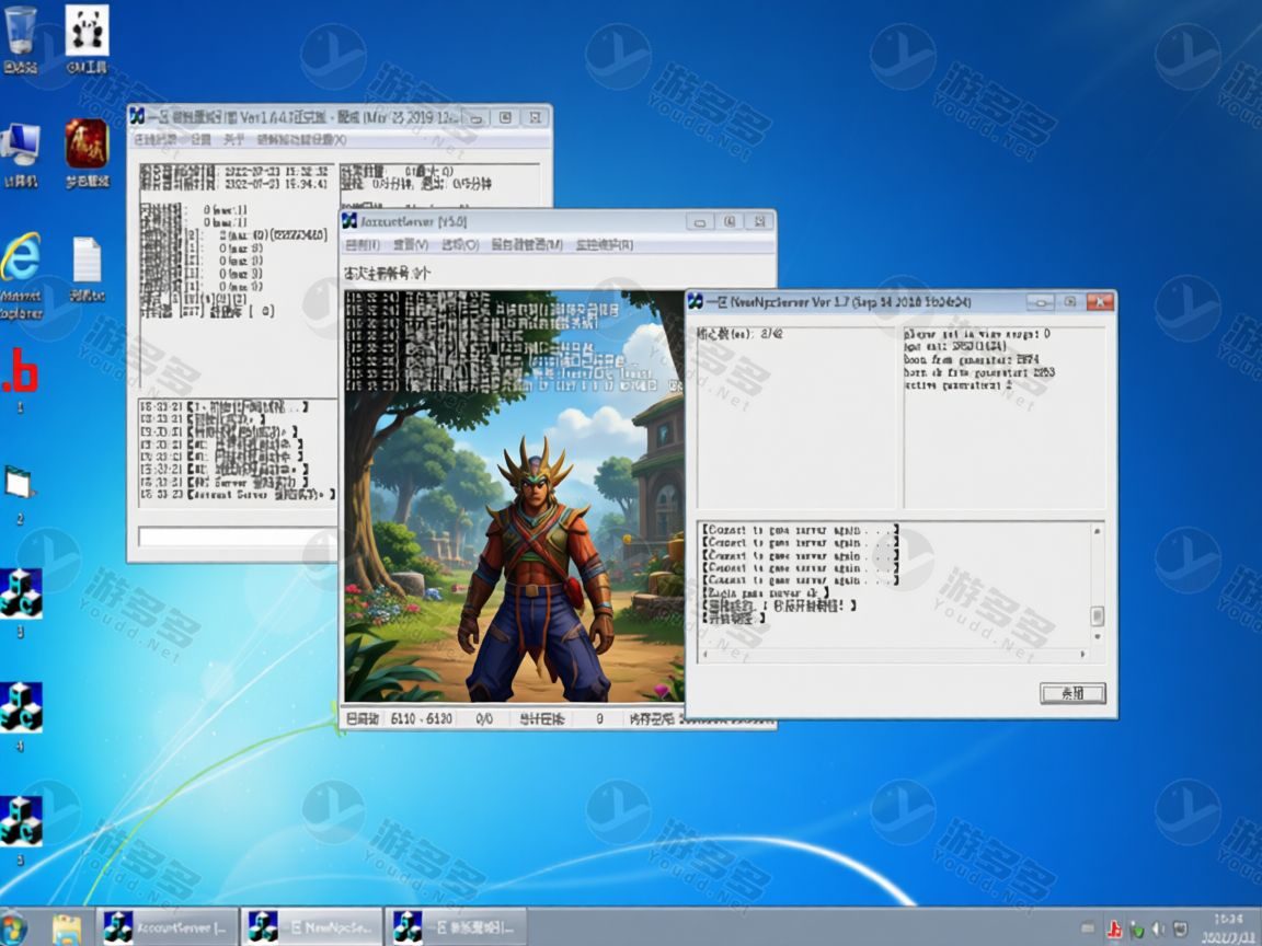 魔域怀旧版虚拟机一键端 Win7镜像 含服务端客户端GM工具 7z分卷-预览图